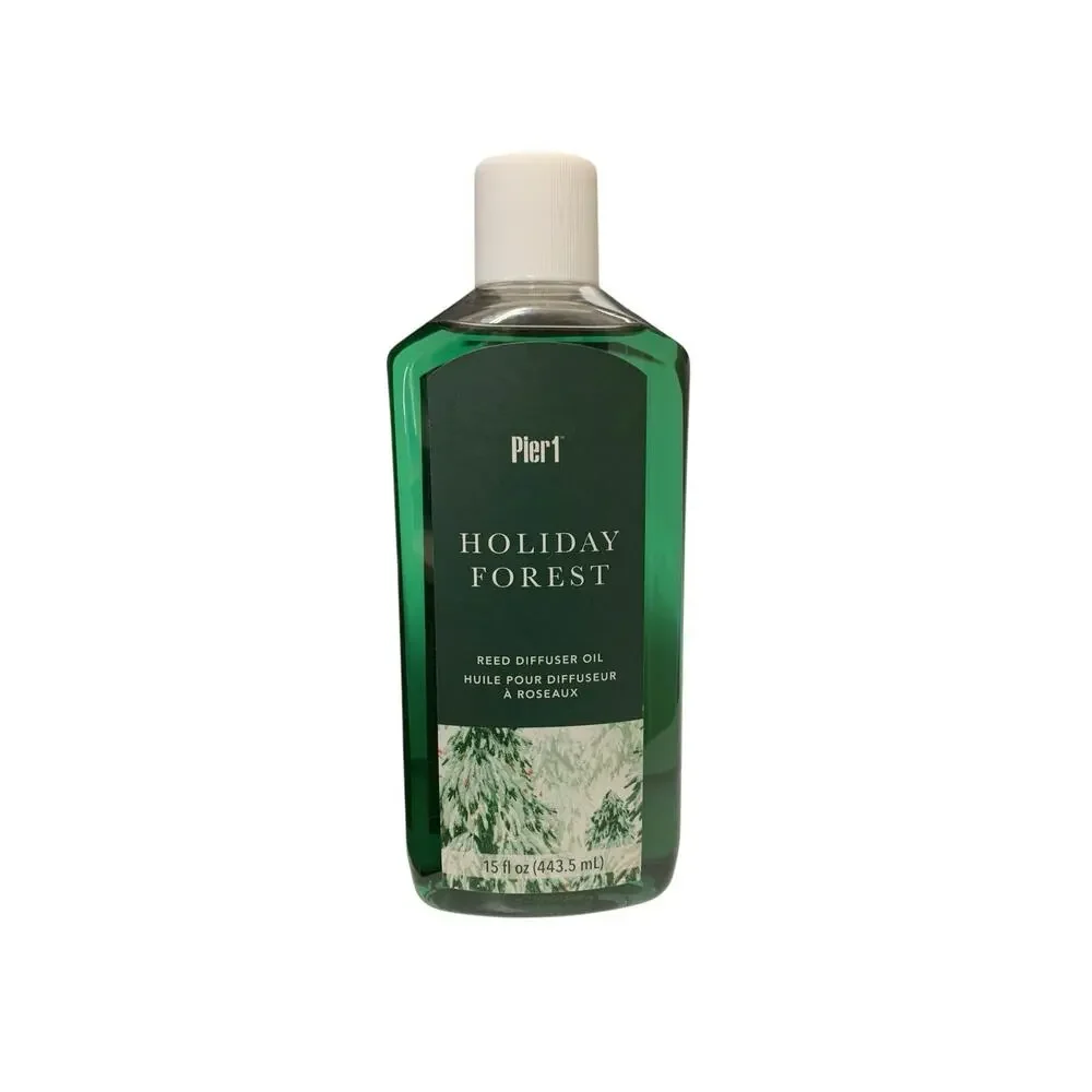 Pier 1 Green Holiday Forest Reed Diffuser Oil Refill 15 oz